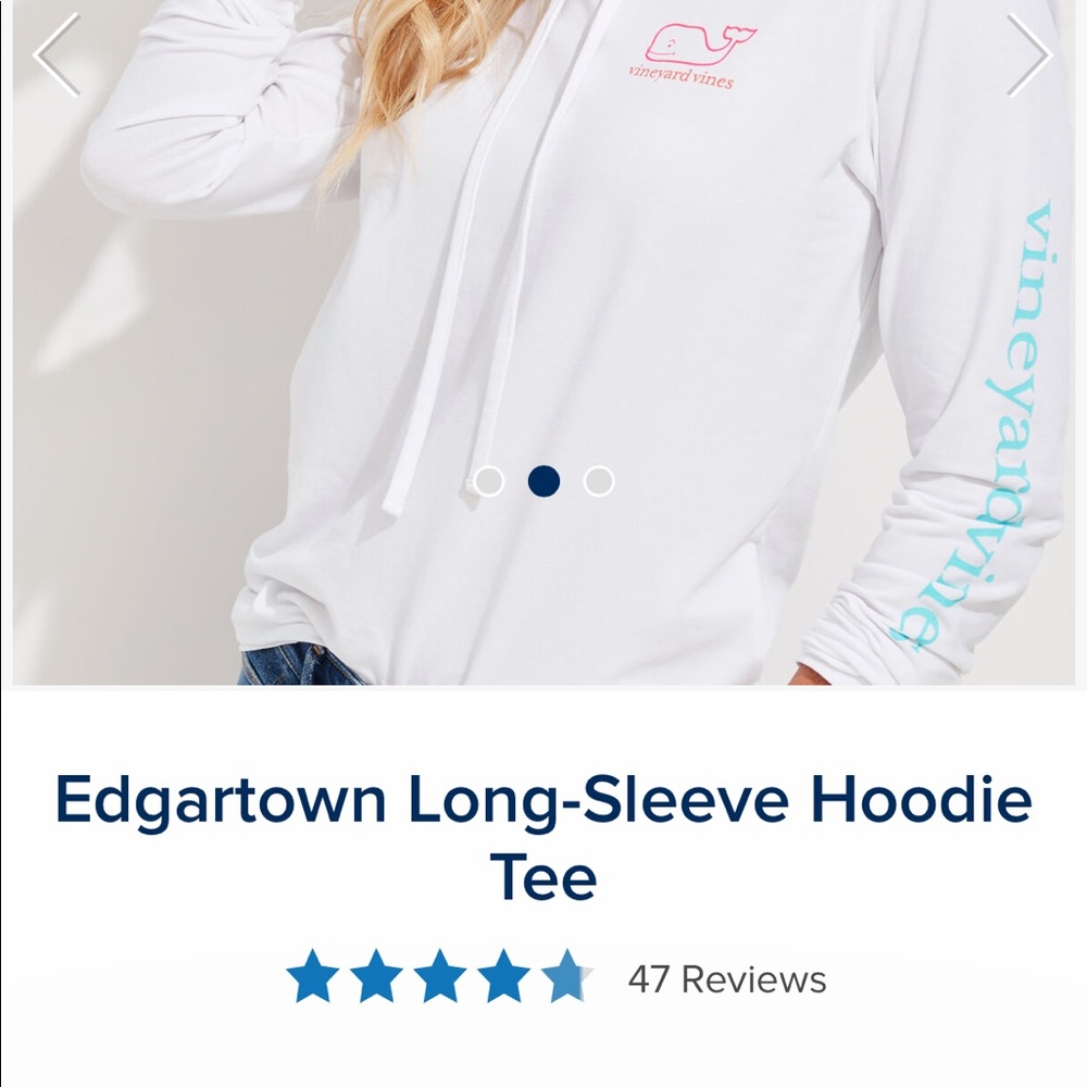 Vineyard Vines women’s long sleeve hooded tee sm